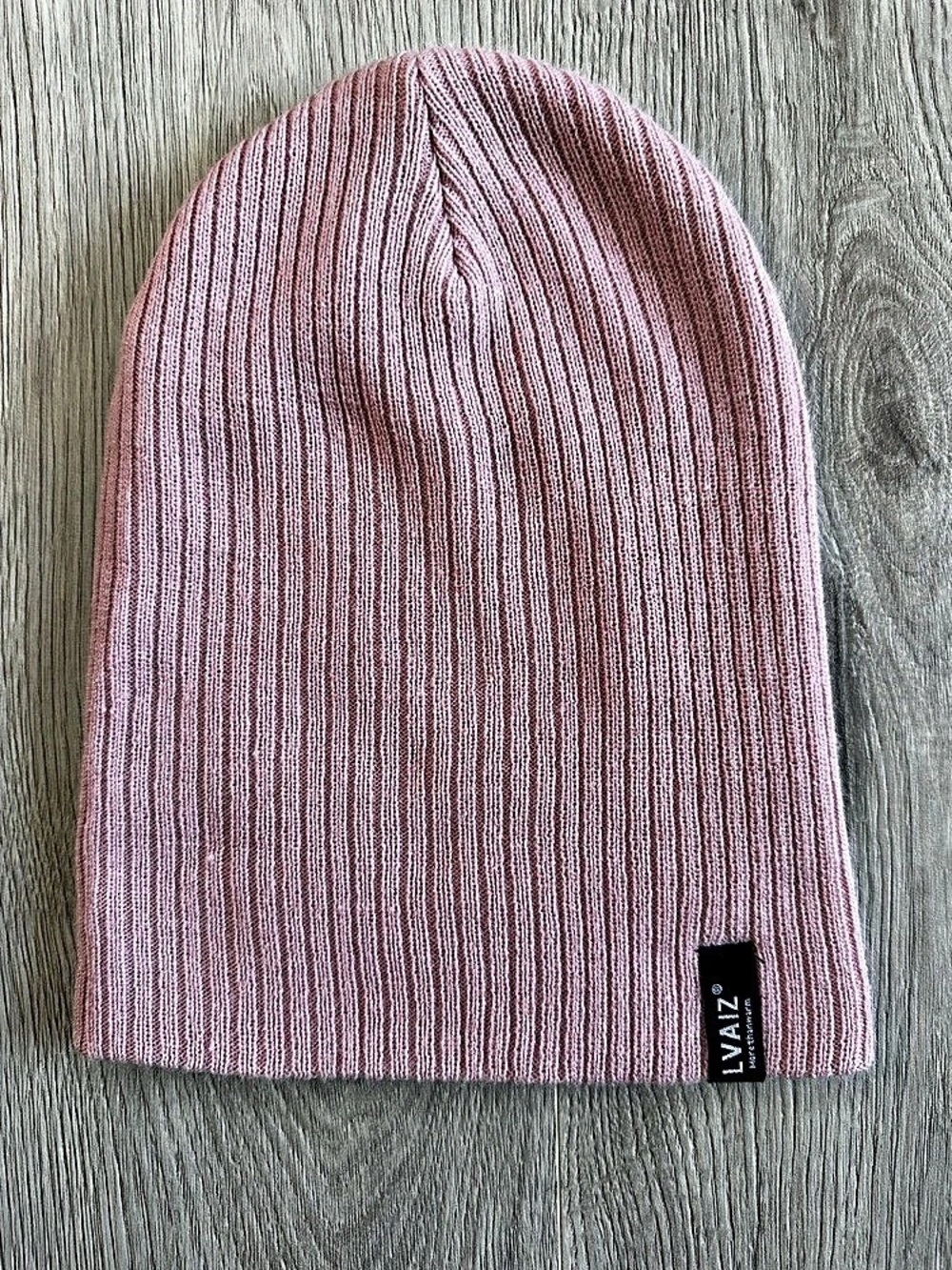 Lvaiz Classic Ribbed Knit Beanie in Dusty Rose Pink - OS